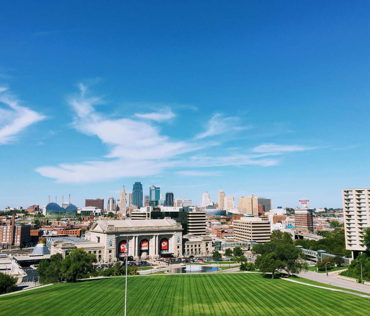 Kansas City skyline at dusk